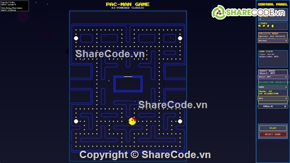 Đồ án Trí tuệ nhân tạo,pacman game,Đồ án,Code đồ án